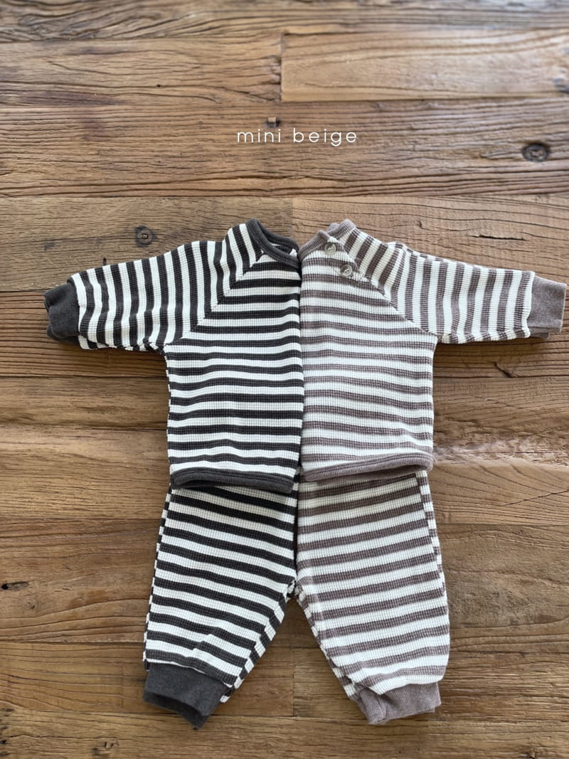 Waffle Stripe Top & Bottom Set